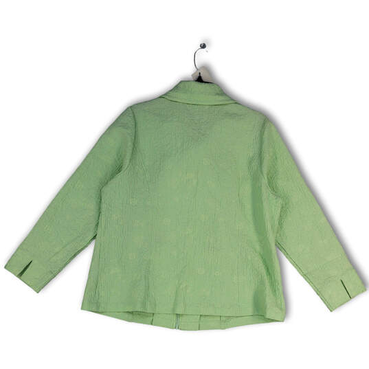 NWT Womens Green Pockets Drawstring Long Sleeve Full-Zip Jackets Size 1X image number 2