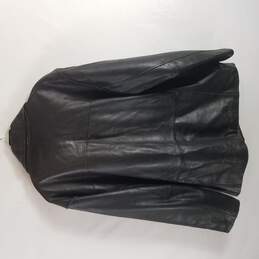 Calvin Klein Mens Black Leather Jacket L alternative image