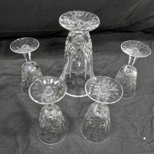 Bundle of Clear Crystal Vase & Wine Glasses image number 2