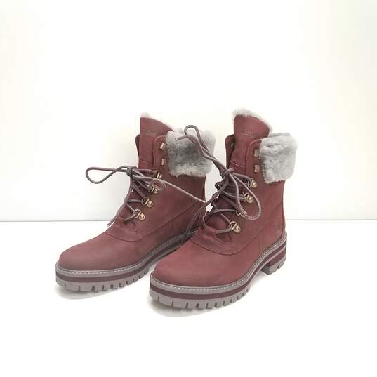Timberland Courmayeur Valley High Boots Burgundy 7.5 image number 3