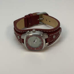 Designer Fossil Silver-Tone Adjustable Strap Square Dial Analog Wristwatch
