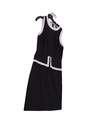 NWT Womens Black White Sleeveless Round Neck Peplum Dress Size 10 image number 3