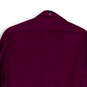 Mens Burgundy Long Sleeve Spread Collar Button-UP Dress Shirt Size Large image number 4