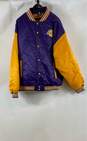 NBA Men's Purple/Gold Satin LA Lakers Jacket- 3XL image number 1