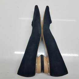 Zara Women's Black Suede Leather Pointed Toe Low Heels Size 6.5 alternative image