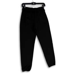NWT Womens Black Elastic Waist Pockets Drawstring Jogger Pants Size XS alternative image