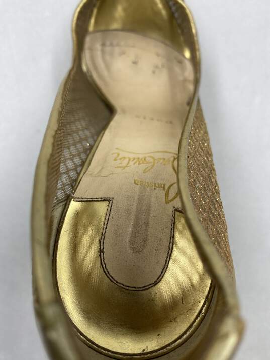 Christian Louboutin Gold Pump Heel Women 6.5 image number 4