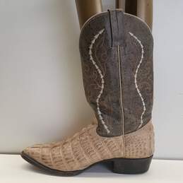 Gran Lider Croc Embossed Leather Western Cowboy Boots Men's Size 6.5 M alternative image