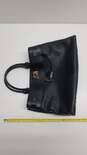 Michael Kors Black Tumbled Leather Bag w/ Gold Pendant Lock image number 3