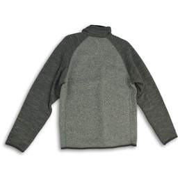 Mens Gray Heather Long Sleeve 1/4 Zip Mock Neck Pullover Sweater Size M alternative image