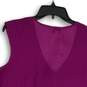 NWT Loft Womens Purple Bow Front Sleeveless Pullover Classic Tank Top Size L image number 4
