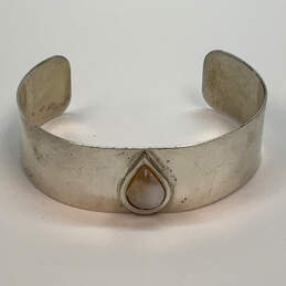 Designer Desert Rose Trading 925 Sterling Silver White Stone Cuff Bracelet alternative image