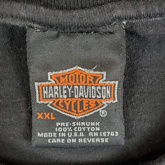 Harley Davidson Men Black Graphic T Shirt 2XL image number 2