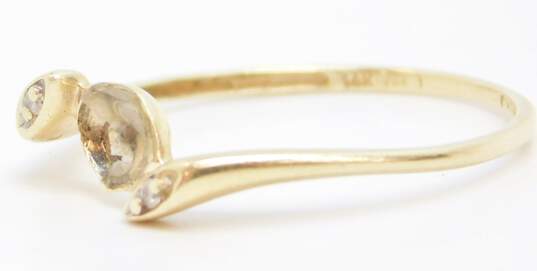 14K Yellow Gold Diamond Accent Ring Setting 1.1g image number 4