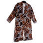 NWT Womens Brown Gray Floral Spread Collar 3/4 Sleeve Duster Jacket Size XS image number 1
