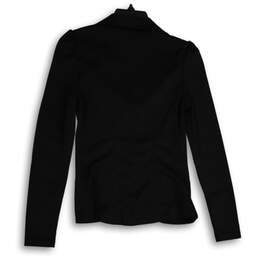 NWT Womens Black Notch Lapel Single Breasted Five Button Blazer Size Small alternative image