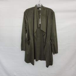 Max Studio Olive Tree Open Front Draped Duster WM Size M NWT