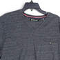 Mens Gray V-Neck Chest Pocket Short Sleeve Pullover T-Shirt Size X-Large image number 3