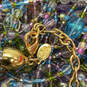 Designer Joan Rivers Gold-Tone Multi Strand Multicolor Beaded Necklace image number 4