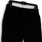 Womens Black Flat Front Stretch Pockets Straight Leg Ankle Pants Size 10 image number 4