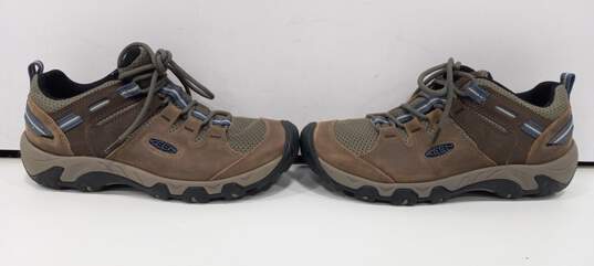 Keen Unisex Brown Leather Hiking Shoes Size 9.5 image number 3