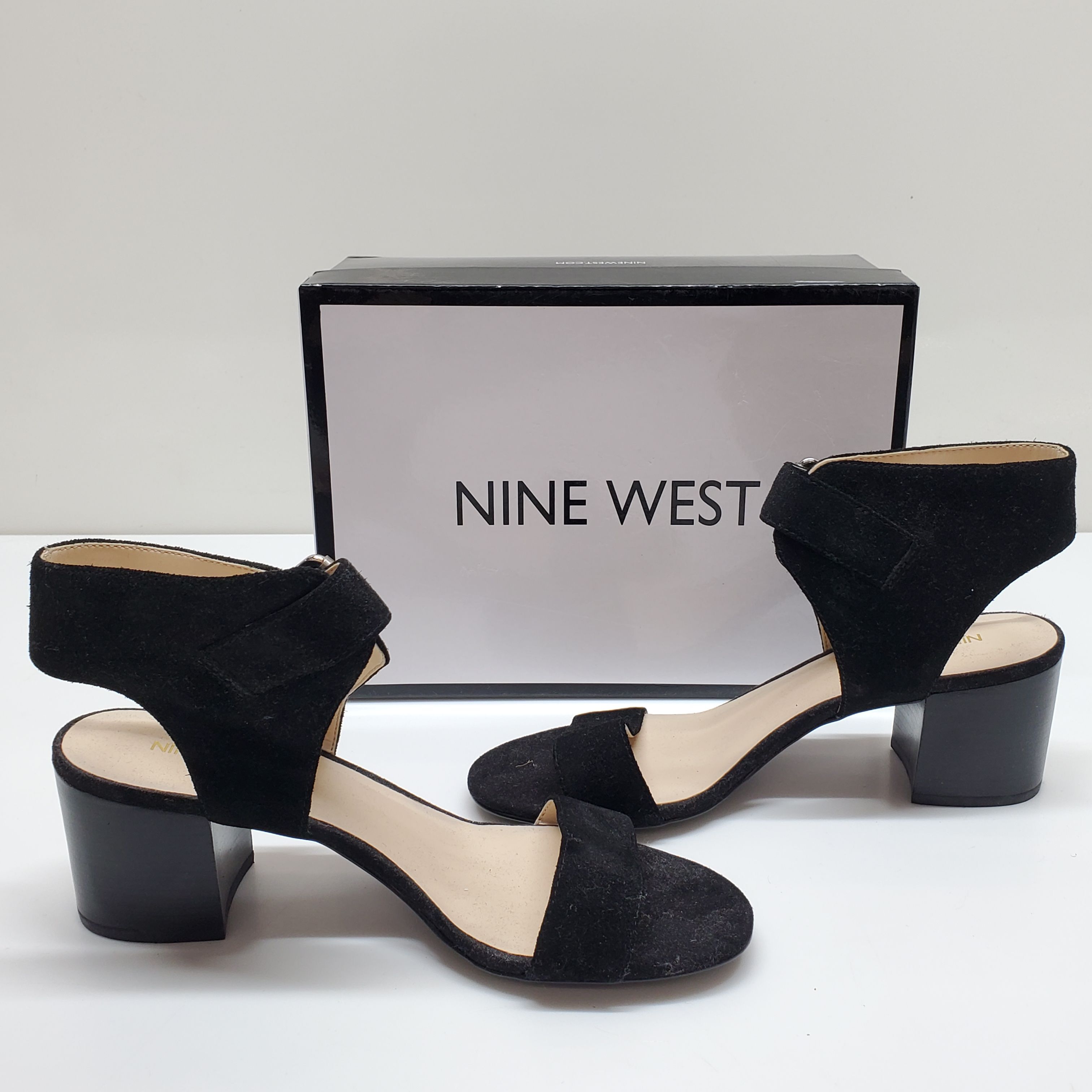 Nine West Sandy Women's Block Heel Sandals Silver. | eBay