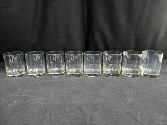 Set of 8 Monogrammed Clear Whisky Glasses image number 2