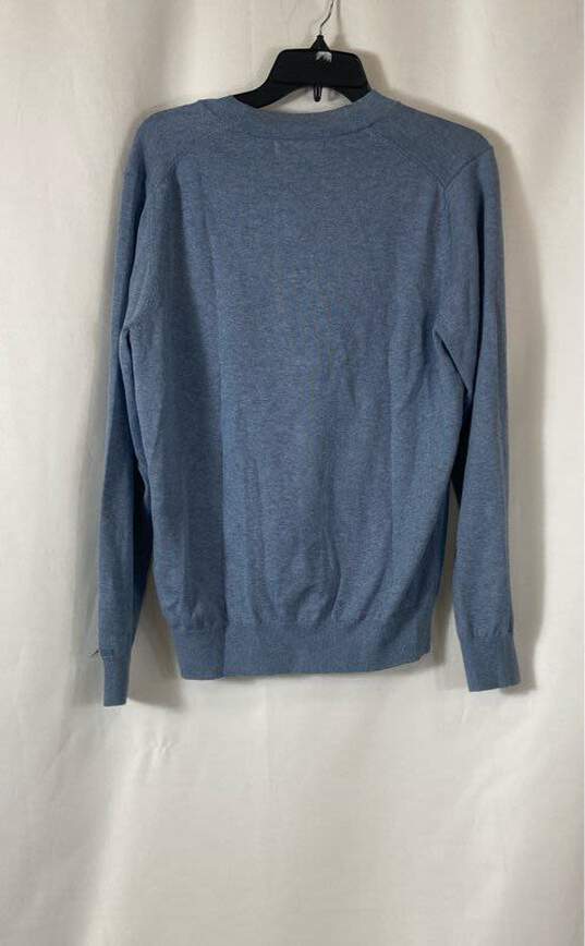 NWT Tommy Hilfiger Mens Blue Cotton Long Sleeve Classic Cardigan Sweater Size M image number 2