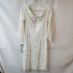 Ivory Beads and Sequence Off Shoulder Bell Dress Size 8 - Tags Attached alternative image
