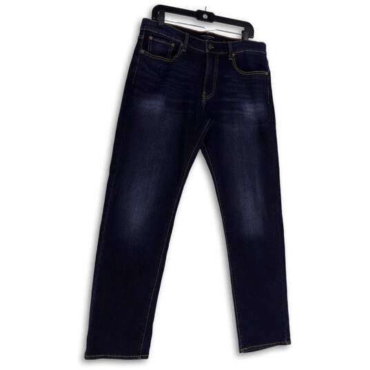 NWT Mens Blue Denim Medium Wash Stretch Pocket Straight Leg Jeans Sz 34/32 image number 4