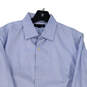 Mens Blue Long Sleeve Collared Formal Button Up Shirt Size Medium image number 3