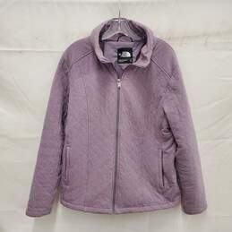 The North Face WM's Light Grey Quilted Full Zip Jacket Size XL