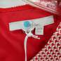 Boden Red & White Cotton Blend Lined Midi Shift Dress WM Size 6 NWT image number 3