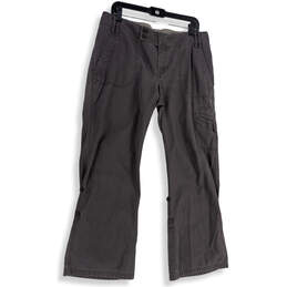 Womens Gray Flat Front Pockets Convertible Roll Up Leg Hiking Pants Sz 14R