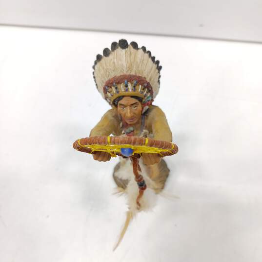Native American Indian with Dream Catcher Figurine image number 5