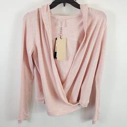 Calia By Carrie Women Pink Wrap Sweater XS NWT