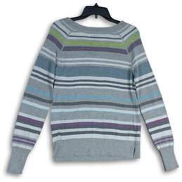 NWT Sonoma Life + Style Womens Multicolor Striped Pullover Sweater Size Small alternative image