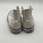 Womens Chuck Taylor All Star Hi 544882F White Lace-Up Sneaker Shoes Size 10 image number 4