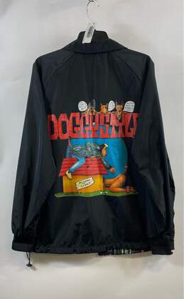 Death Row Records Men's Black Long Sleeve Collared Windbreaker Jacket Size XL alternative image