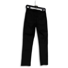 Womens Black Denim Dark Wash High Rise Pockets Slim Fit Skinny Jeans Sz 26 alternative image