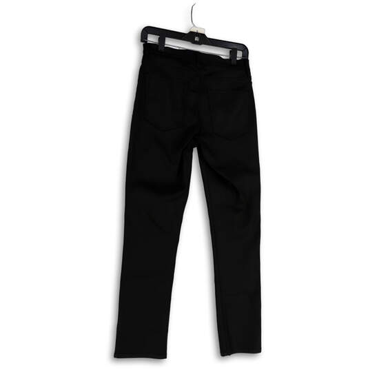 Womens Black Denim Dark Wash High Rise Pockets Slim Fit Skinny Jeans Sz 26 image number 2