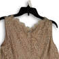 NWT Womens Beige Floral Lace V-Neck Scalloped Hem Sleepwear Tank Top Sz XL image number 4