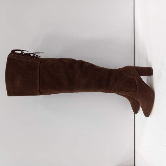 Brown Heeled Boots Women's Size 7.5 IOB image number 1
