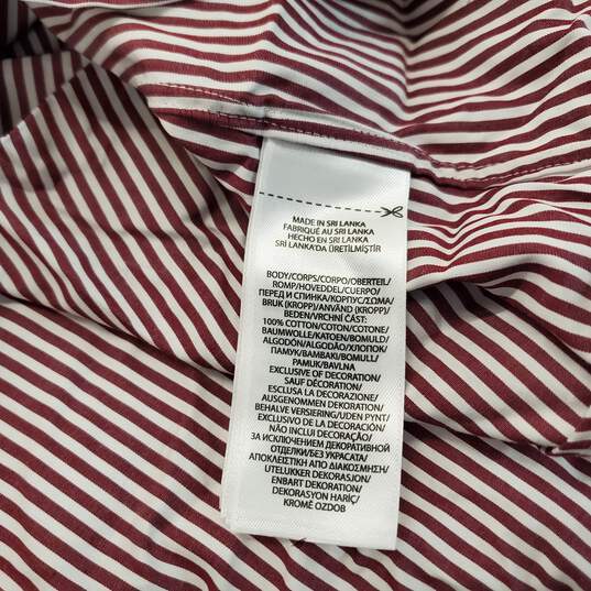 Ralph Lauren Red Striped Cotton Slim Fit Button Down Shirt Men's Size M NWT image number 5
