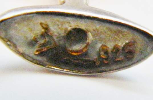 Retired Silpada Sterling Silver Faux Garnet Wine Glass Dangle Earrings 4.9g image number 5