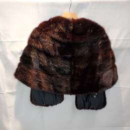 Furs by Andrus Dark Brown Mink Shawl Jacket No Size Tag alternative image