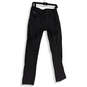 Womens Black Stretch Pockets Flat Front Straight Leg Cargo Pants Size 4 image number 2