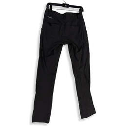 Womens Black Stretch Pockets Flat Front Straight Leg Cargo Pants Size 4 alternative image
