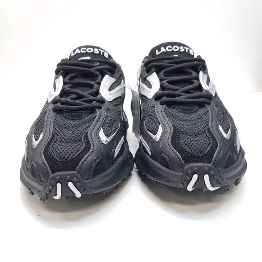 Lacoste L003 2K24 Black Silver Sneakers Men's Size 9 image number 3