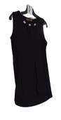 Womens Black Sleeveless Round Neck Pullover Tank Top Size Small image number 3
